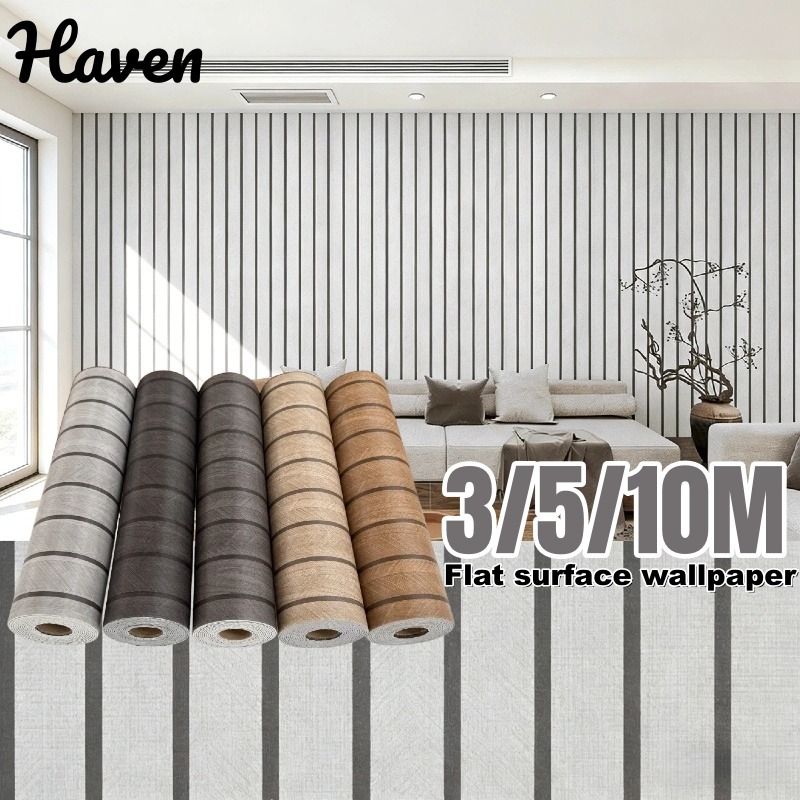 Home Improvement Background - Striped Wood Grain Wallpaper Self-Adhesive Foam