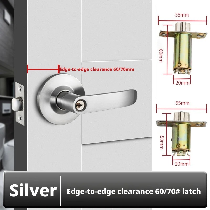 Door Knob Replacement - Stainless Steel Interior Door Lever Lock