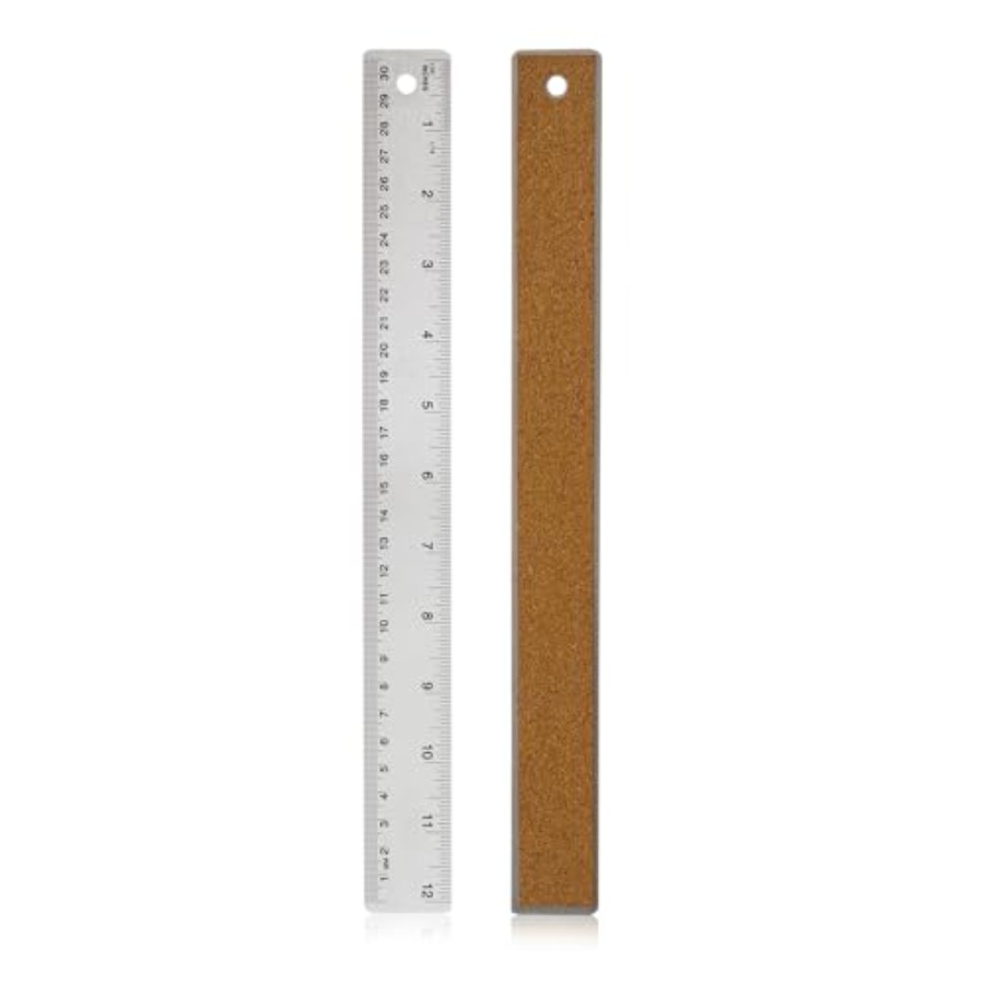 Home Improvements - Stainless Steel Ruler with Non-Slip Cork