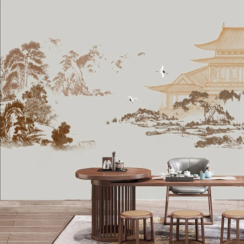Custom Chinese Abstract Ink La - Home Improvement Background recensione e prezzo
