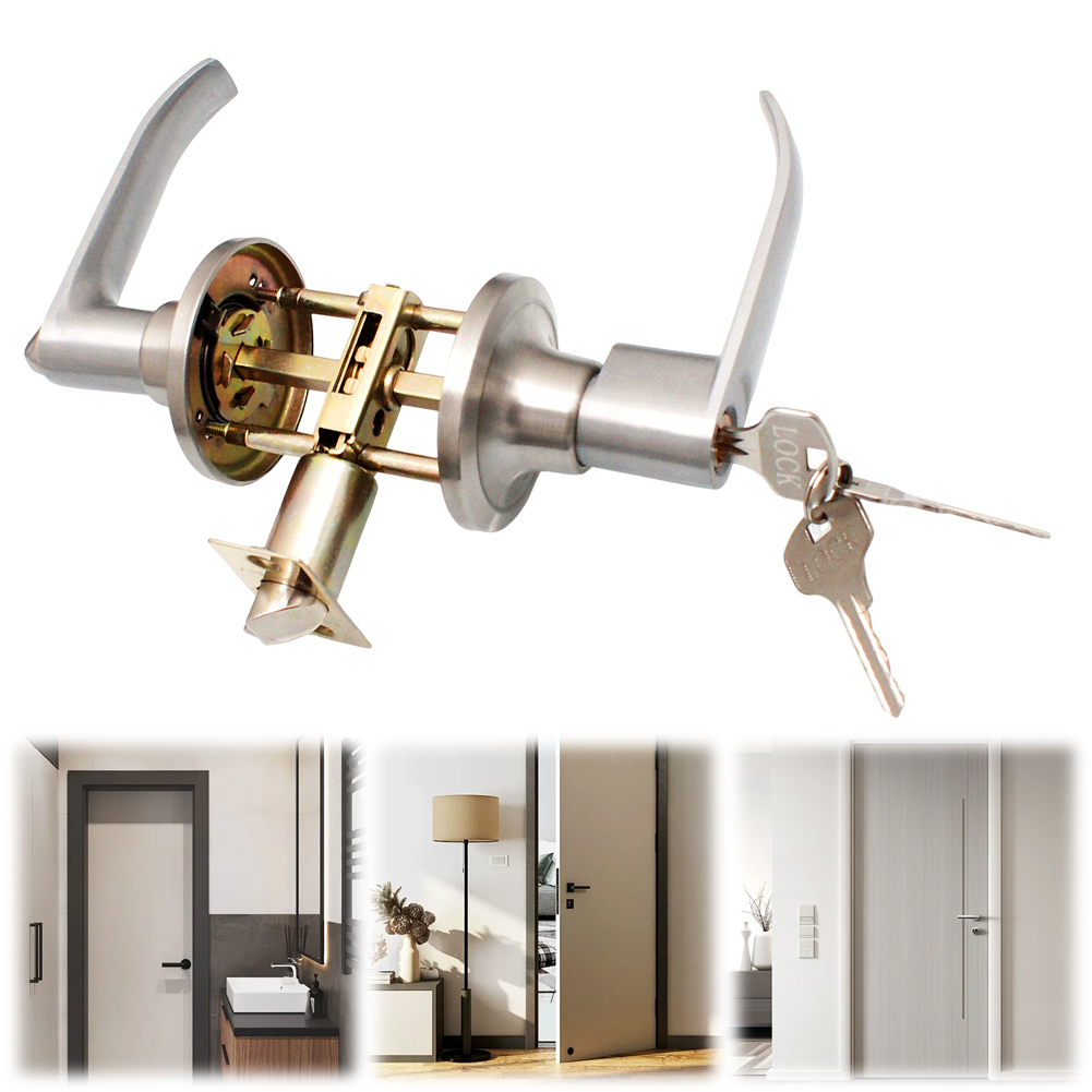 Locking Door Handle with 3 Key - Door Knob Replacement recensione e prezzo