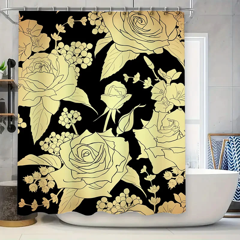 Luxury Golden Floral Shower Cu - Home Improvement Background recensione e prezzo