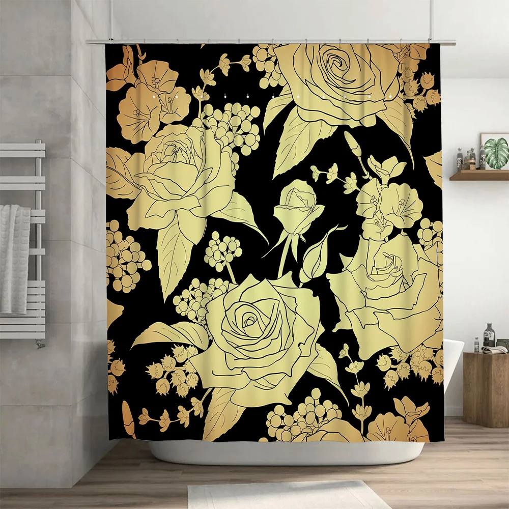 Luxury Golden Floral Shower Cu - Home Improvement Background recensione e prezzo