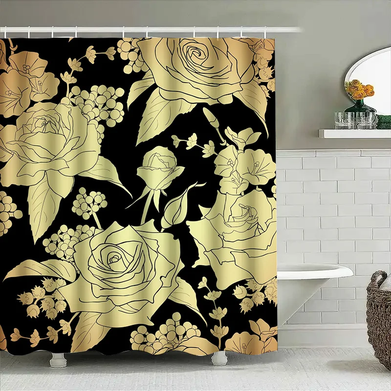 Luxury Golden Floral Shower Cu - Home Improvement Background recensione e prezzo