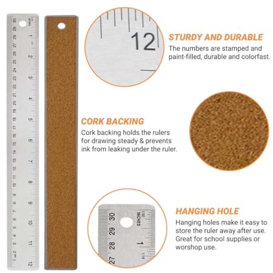 Stainless Steel Ruler with Non - Home Improvements recensione e prezzo